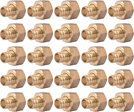 SharkBite 3/4 Inch NPSM Crimp Swivel Adapter, Pack of 25, Brass Plumbing Fittings, PEX Pipe, PE-RT, UC530LF