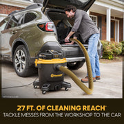 Professional Beast VJH1211 PF 0205 12-Gal 5.5 PHP Wet/Dry Vac by Vacmaster – 12 Gallon, 12 gallons, Black/Orange, Model VJH1211PF 0205