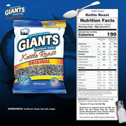 GIANTS Kettle Roast Sweet & Salty Sunflower Seeds - Sunflower Seeds Bulk by GIANTS SUNFLOWER SEEDS – 5 Ounce (Pack of 12), Pack of 12, Model 24555