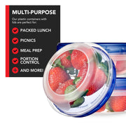 Stock Your Home 8 oz / Blue / 4 Pack Container Sets
