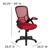 Flash Furniture Red / Set of 1 / Contemporary Home Office Desk Chairs