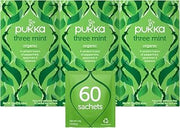 Pukka Organic Tea Bags, Three Mint Herbal Tea, Perfect for Cooling Refresh, 20 Count (Pack of 3) 60 Tea Bags