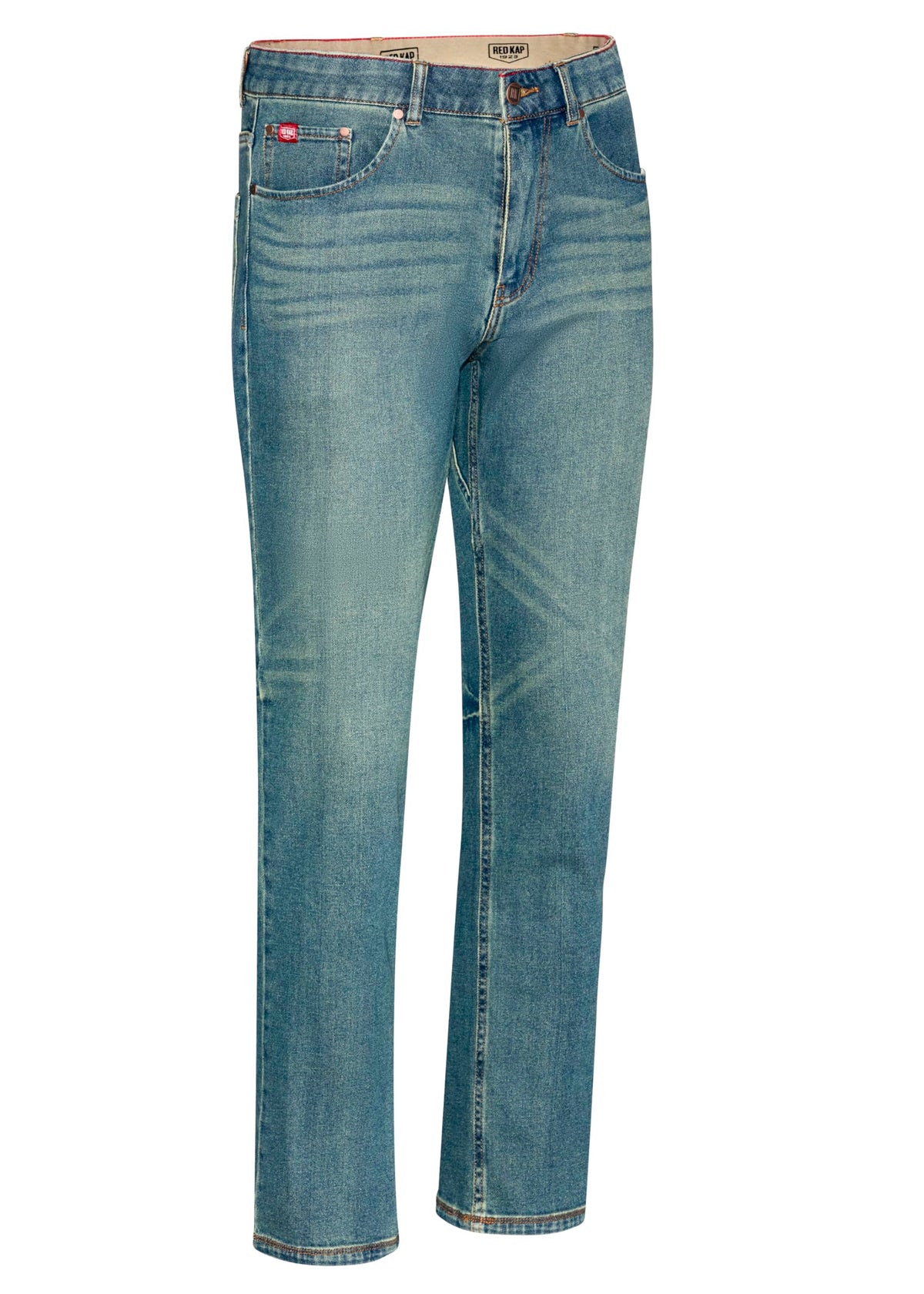 Men's Lightweight Cooling Jean by Red Kap – 36W x 32L, Cotton, Medium Wash, Model S4D2MV 36 32