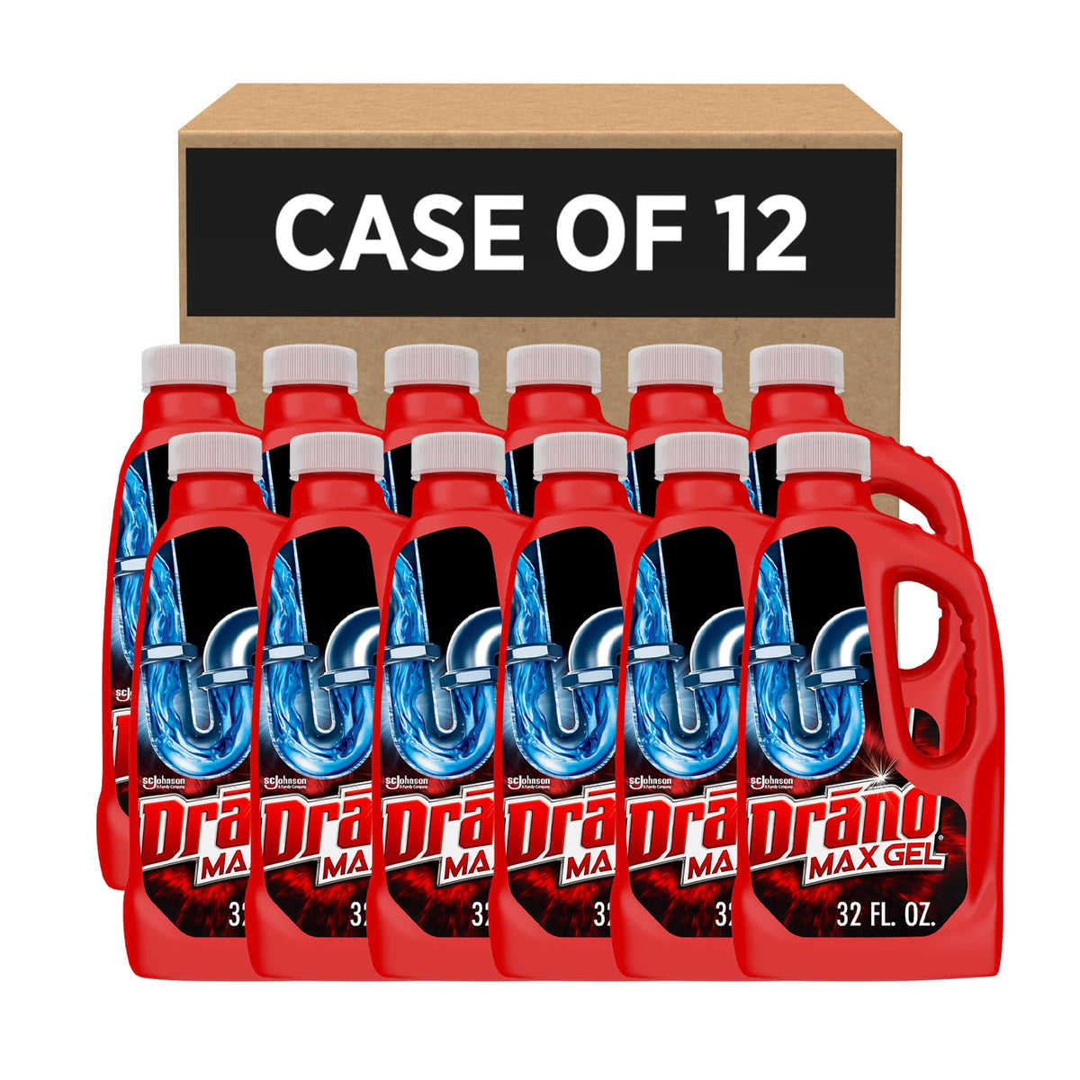 SC Johnson Drano Max Gel Clog Remover (32-Ounce, 12-Pack)