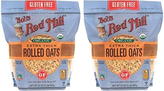 Bob's Red Mill Gluten Free Organic Thick Rolled Oats, 32 Oz (Pack of 2)