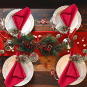 Aptywow Christmas Napkin Rings, Set of 12, Green
