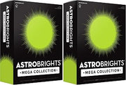 Astrobrights Mega Collection, Colored Paper, Neon Green, 625 Sheets, 24 lb/89 gsm, 8.5" x 11" - MORE SHEETS! (91672) (Pack of 2)