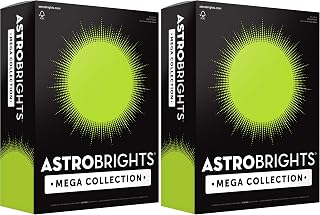 Astrobrights Mega Collection, Colored Paper, Neon Green, 625 Sheets, 24 lb/89 gsm, 8.5" x 11" - MORE SHEETS! (91672) (Pack of 2)