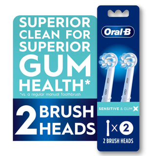 Gum Care Replacement Brush Heads for an Oral-B Electric Toothbrush – 2 Count (Pack of 1), Plastic, White, Model 069055126615
