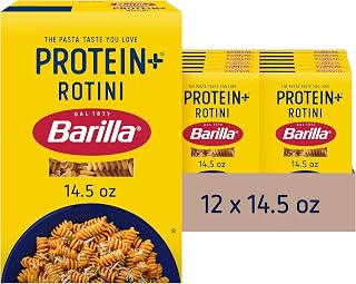 Barilla Protein+ (Plus) Rotini Pasta, Plant Based Protein, 14.5oz (12PK)