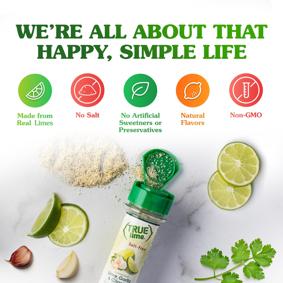 True Lime Garlic and Cilantro Spice Blend by True Citrus – 2.29 Ounce (Pack of 1)