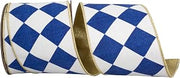 Reliant Ribbon Grand Diamond Deluxe Metallic Backed Wired Edge Ribbon, Royal
