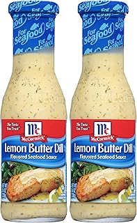 McCormick Golden Dipt Lemon Butter Dill Flavored Seafood Sauce, 8.4 oz (Pack of 2)