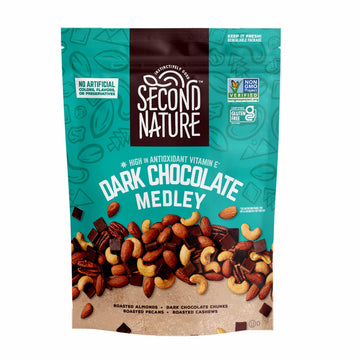 Dark Chocolate Medley Trail Mix by Second Nature – 4.5 Ounce (Pack of 12), Pack of 12, Model 1107-CP12