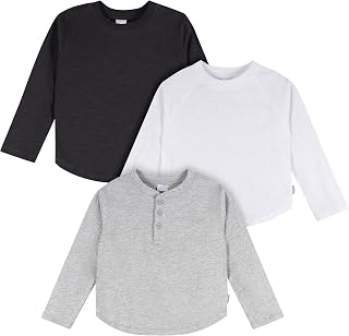 Gerber Baby Boys' 3-Pack Long Sleeve Shirts