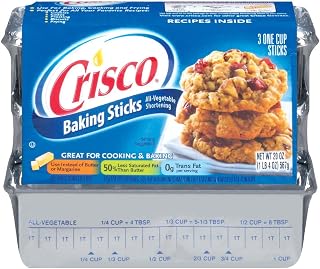 Crisco Baking Sticks All Vegetable Shortening, 20 Ounce (Pack of 3)