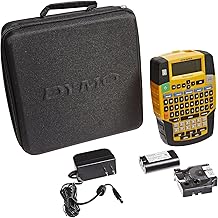 DYMO Rhino 4200 Industrial Label Maker Carry Case Kit with 1 Roll of 1/2" All-Purpose Vinyl Labels, Black on White