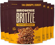 Brownie Brittle – Toffee Crunch Thin and Crispy Sweet Snacks | Pack of 6, 5 oz , Rich Gourmet Brownie Bites Dessert