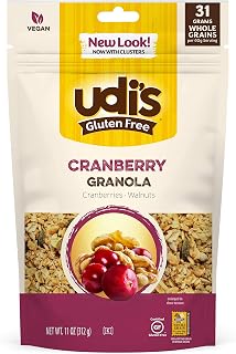 Udi's Gluten Free Cranberry Granola, Dairy Free and Egg Free, 12 Ounce (Packaging May Vary)s