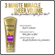 Pantene 3 Minute Miracle Conditioner 6 FL OZ / 6 Fl Oz (Pack of 1) / Sheer Volume Deep Conditioner - NEW Conditioners
