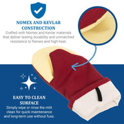 San Jamar 15" / Puppet / Red Oven Mitts