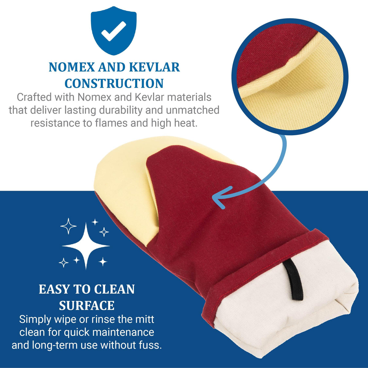 San Jamar 15" / Puppet / Red Oven Mitts