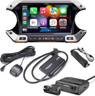 Alpine JL Wrangler i509-WRA-JL 9-inch Weather-Resistant Digital Media Receiver with CarPlay Android Auto, Premium Audio Intergration, Dash Camera and Sirius Tuner Bundle