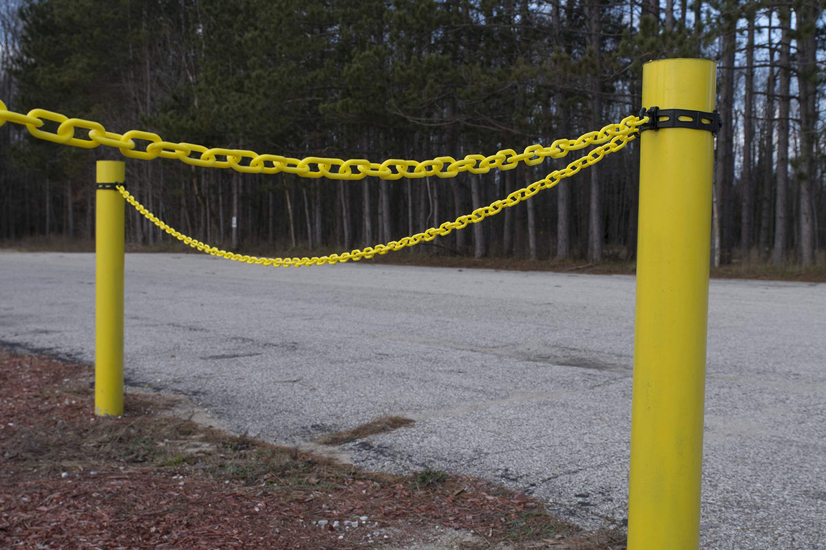 Plastic Barrier Chain by Mr. Chain – 1.5 IN, High Density Polyethylene with UV Inhibitors, YELLOW, Model 30002-25