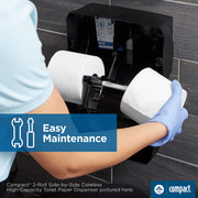 Compact 2-Roll Vertical Coreless High-Capacity Toilet Paper Dispenser by GP PRO () by Georgia-Pacific – 1 Count (Pack of 2), Plastic, עשן, Pack of 2, Model 56790A