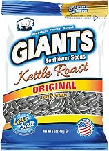 GIANTS Kettle Roast Sweet & Salty Sunflower Seeds - Sunflower Seeds Bulk by GIANTS SUNFLOWER SEEDS – 5 Ounce (Pack of 12), Pack of 12, Model 24555