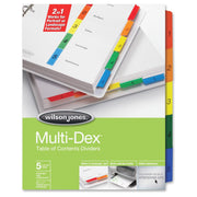MultiDex Index Dividers by Wilson Jones – Multicolor, Model 90503