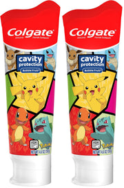 Colgate Bubble Fruit / 4.6 Ounce (Pack of 2) / Pokemon Toothpaste