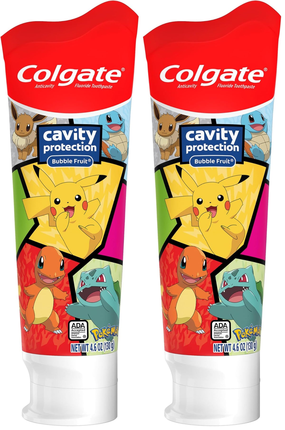 Colgate Bubble Fruit / 4.6 Ounce (Pack of 2) / Pokemon Toothpaste