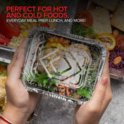 Stock Your Home 1 lb / 25 Pack / Silver Disposable Cookware