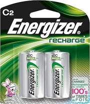 Energizer NH35BP-2 C2 Rechargeable, Size C, 2 Count, 0.5" Height, 3.25" Width