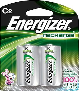 Energizer NH35BP-2 C2 Rechargeable, Size C, 2 Count, 0.5" Height, 3.25" Width