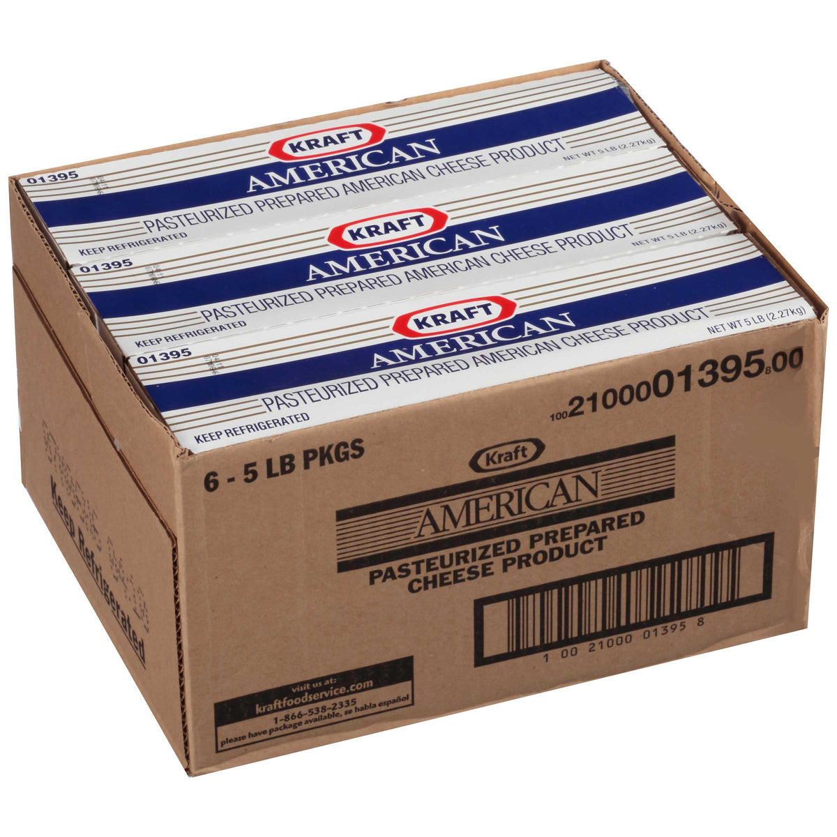 American Cheese Loaf by Kraft – 5 Pound (Pack of 6), Pack of 6