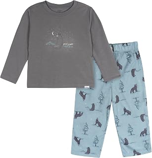 Gerber Baby Boys 2 Piece Pajama Set Loose-fitting Long Sleeve Top + Bottom