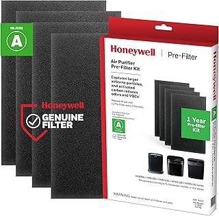 Honeywell Air Purifier Carbon Pre-Filter, HRF-A100 4 Count (Pack of 1)