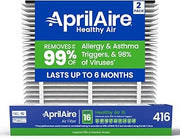 416 Replacement Filter for AprilAire Whole House Air Purifiers - MERV 16, Allergy, Asthma, & Virus, 16x25x4 Air Filter (Pack of 2)
