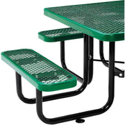 Global Industrial Green / 81D x 81W x 29.5H in / Industrial Picnic Tables