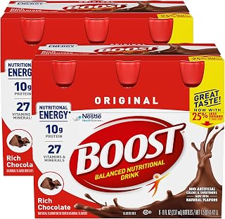 Boost Original Nutritional Energy Balanced Nutritional Drink (6 Count (Pack of 2), Chocolate)