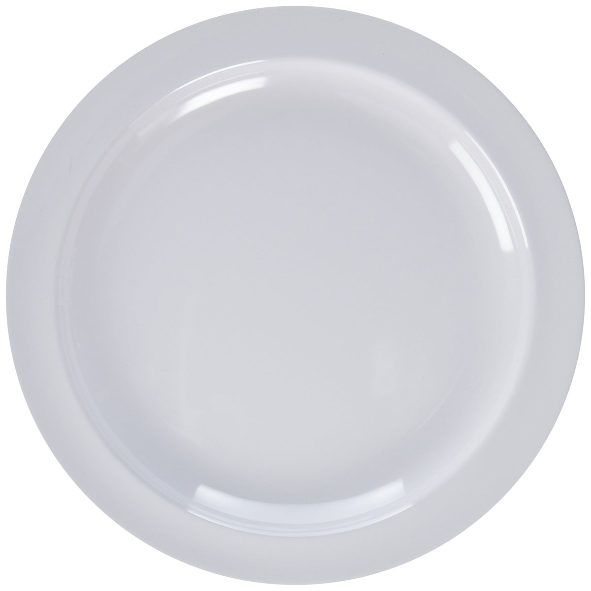 10" White Round Melamine Plate (Set of 12) by Winco – 10", Melamine, White, Model MMPR-10W