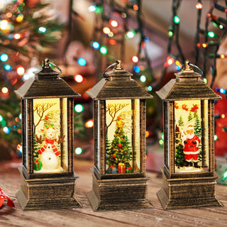 Denylo Pro LED Lantern Set, 3 Pack, Christmas Theme