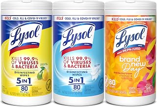 Lysol Disinfecting Wipes, Cleaner, Lemon + Linen + Mango, 80 ct. (3 Pack)