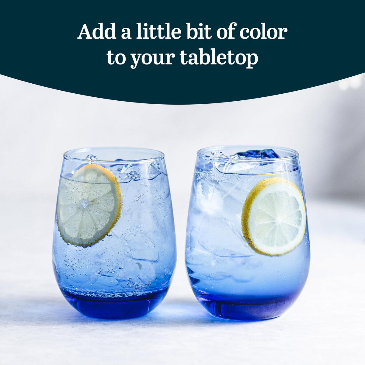 Libbey Tidal Blue 12 / 15.3 Ounces / Modern Wine Glasses