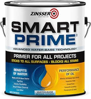 Zinsser Smart Prime Water-Based Primer, 1 Gallon | 1 Gallon primer-sealer. Blocks stains & seals surfaces with superior adhesion for interior/exterior wood, drywall & metal.