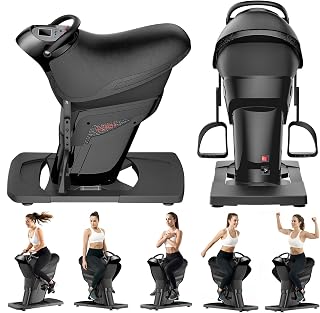 Electric Horse Riding Simulator Machine, 3D Dynamic Horse Riding Trainer | 20-Speed Adjustable Full Body Fitness Equipment for Waist, Abdomen, Cardio & Home Workout with LCD Display