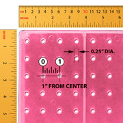 Four-Sided Revolving 8”W X 20”H Pegboard Counter Display by Azar Displays – Small, Pink, Model 703385-PNK