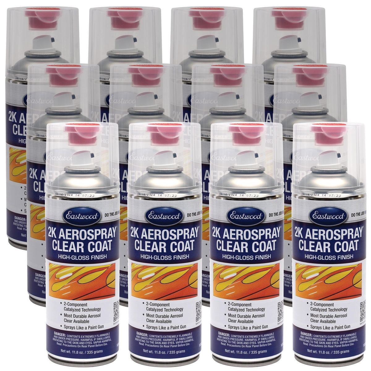 Eastwood 12 / 11.8 Ounce (Pack of 12) / 12-Pack Gloss Clear Coat Spray Paint